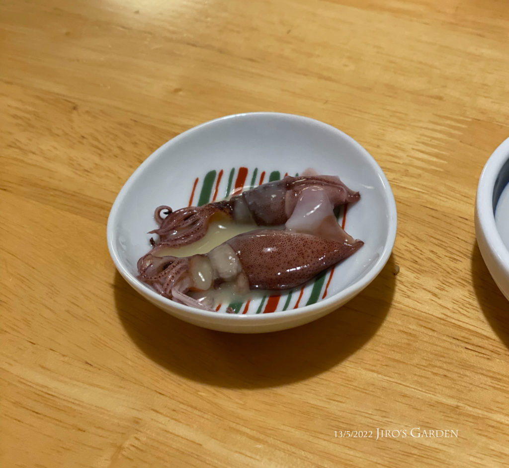 ホタルイカ2匹の小皿