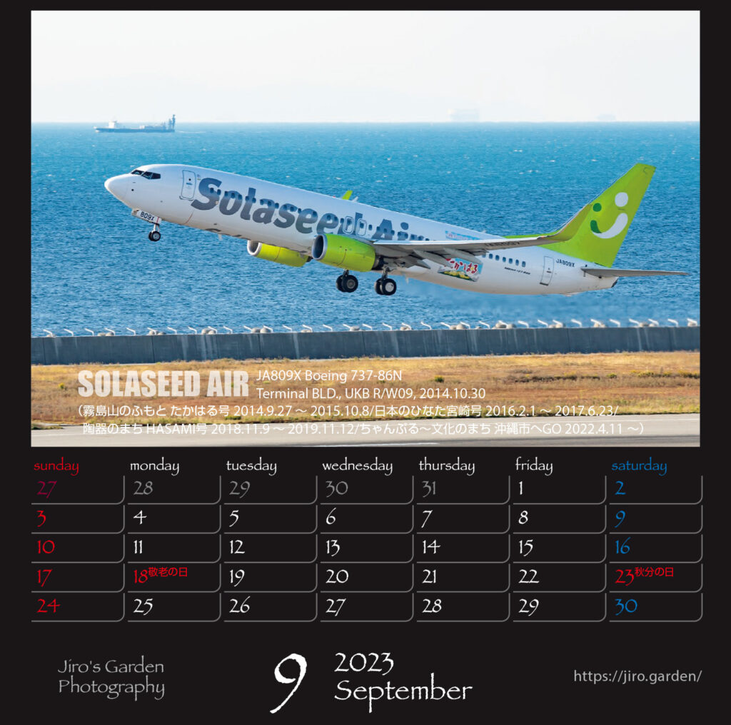 Various版9月：SOLASEED AIRJA809X Boeing 737-86NUKBターミナルビル 2014.10.30